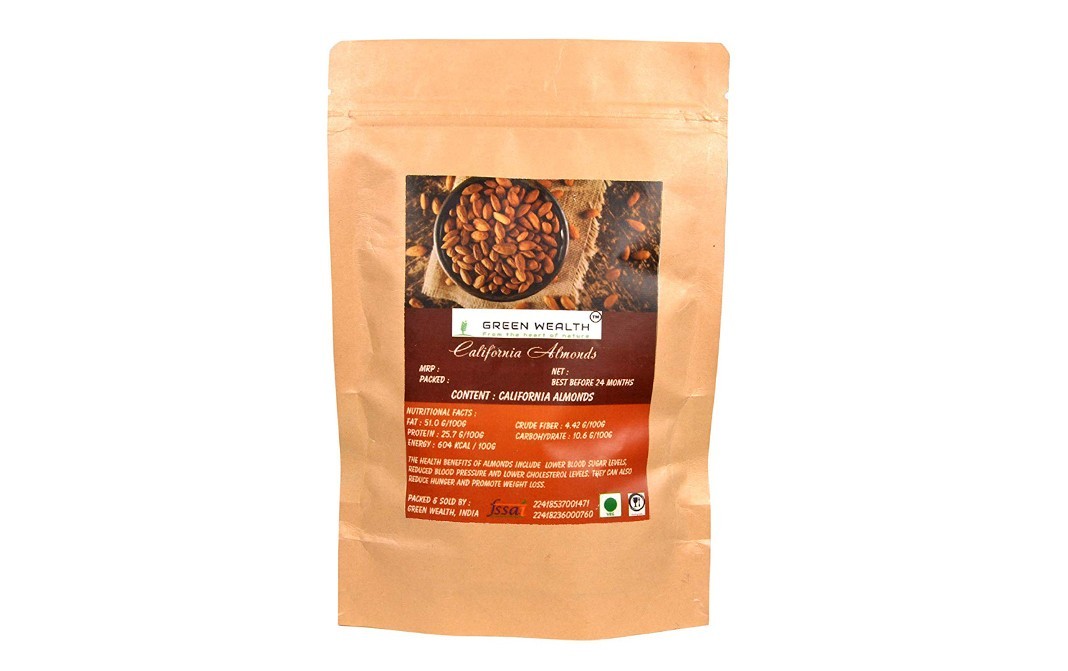 Green Wealth California Almonds    Pack  400 grams